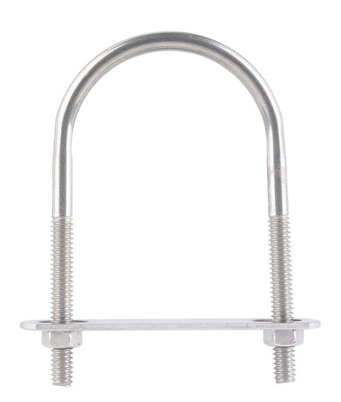 Hampton 1/4 in. X 2 in. W X 3-1/2 in. L Coarse Stainless Steel U-Bolt (Pack of 5)