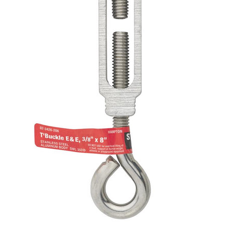 Hampton Zinc-Plated Stainless Steel 0.327 in. D Turnbuckle 350 lb 8 in. L (Pack of 5)