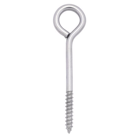Hampton 1/4 in. X 3-3/4 in. L Stainless Stainless Steel Lag Thread Eyebolt (Pack of 5)