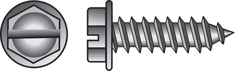 HILLMAN No. 7 Ga. X 1/2 in. L Slotted Hex Washer Head Sheet Metal Screws 100 pk