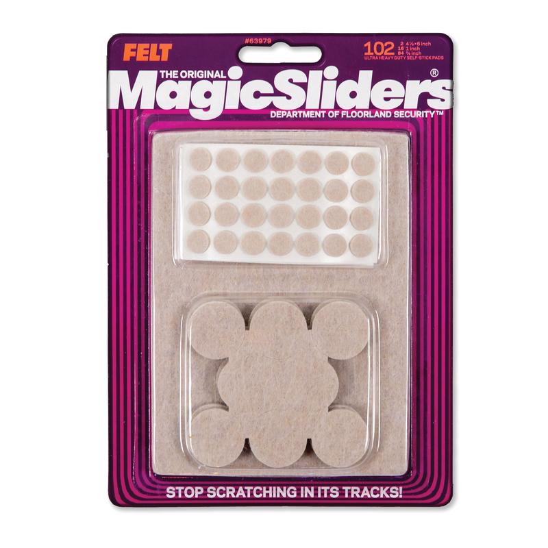 Magic Sliders Almohadillas protectoras autoadhesivas de fieltro, color avena surtido, paquete de 102