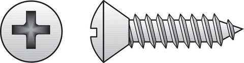 HILLMAN No. 6 Ga. X 3/4 in. L Phillips Oval Head Sheet Metal Screws 100 pk