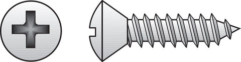 Hillman No. 8 Ga. X 2 in. L Phillips Oval Head Sheet Metal Screws 100 pk