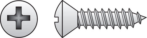 HILLMAN No. 12 Ga. X 1-1/4 in. L Phillips Oval Head Sheet Metal Screws 100 pk