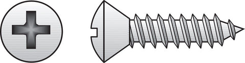 HILLMAN No. 14 Ga. X 1-1/2 in. L Phillips Oval Head Sheet Metal Screws 100 pk