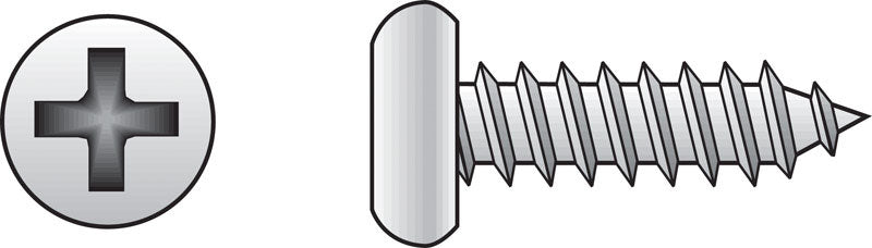 HILLMAN No. 4 Ga. X 1/2 in. L Phillips Sheet Metal Screws 100 pk
