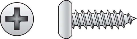 HILLMAN No. 10 Ga. X 3/4 in. L Phillips Pan Head Sheet Metal Screws 100 pk