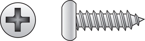 HILLMAN No. 10 Ga. X 1 in. L Phillips Pan Head Sheet Metal Screws 100 pk