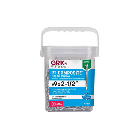 GRK Fasteners No. 9 X 2-1/2 in. L Star Climatek Coarse Trim Screws 365 pk (Pack of 2)
