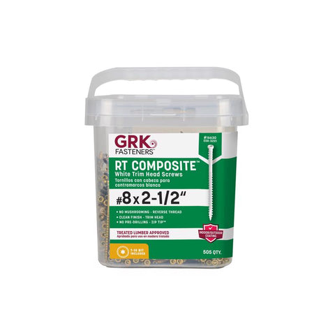 GRK Fasteners No. 8 X 2-1/2 in. L Star Climatek Coarse Trim Screws 505 pk