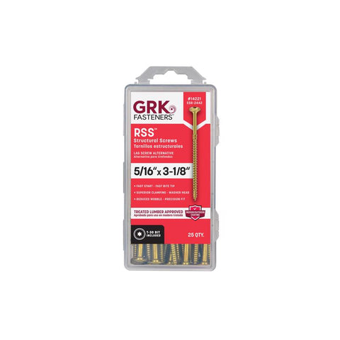 GRK Fasteners 5/16 in. in. X 3-1/8 in. L Star Hex Head W-Cut Structural Screws
