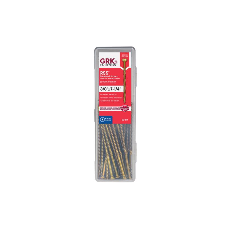 GRK Fasteners 3/8 in X 7-1/4 in. L Star Hex Head W-Cut Structural Screws