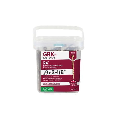 GRK Fasteners No. 9 X 3-1/8 in. L Star Climatek W-Cut Multi-Purpose Screws 425 pk (Pack of 2)