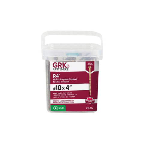 GRK Fasteners No. 10 X 4 in. L Star Climatek W-Cut Multi-Purpose Screws 270 pk