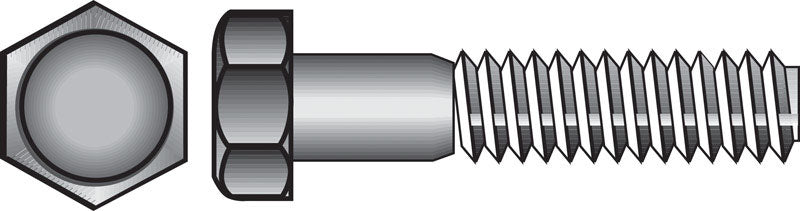 HILLMAN Tornillo de cabeza hexagonal de acero de 1/2-13 pulg. de diámetro x 2 pulg. de largo, paquete de 50