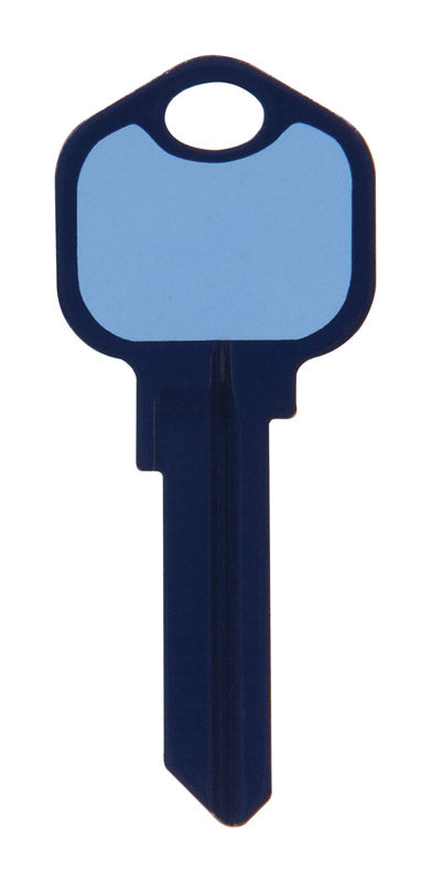 HILLMAN Write-On-It House/Padlock Universal Key Blank Single Blue (Pack of 8)