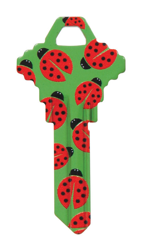 HILLMAN Wackey Lady Bugs House/Office Universal Key Blank Single (Pack of 6)