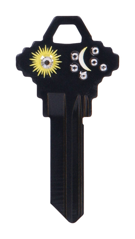 HILLMAN DIVA Sun & Moon House/Office Universal Key Blank Single Black (Pack of 6)