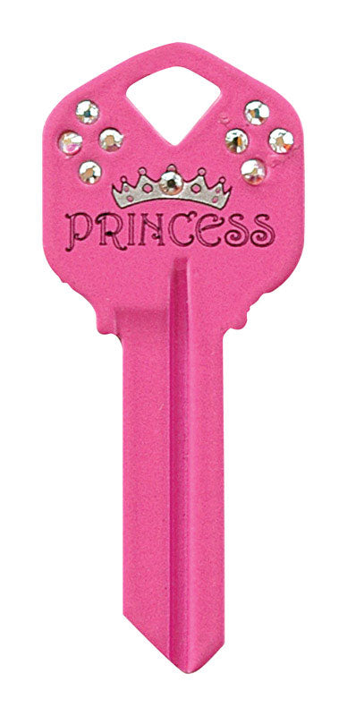 Hillman DIVA Princess Casa/Oficina Llave en Blanco Universal Individual Rosa (Paquete de 6)