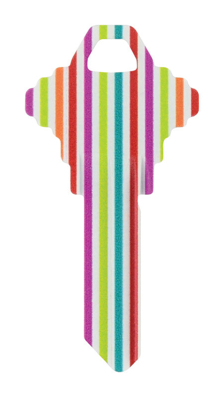 HILLMAN Wackey Stripes House/Office Universal Key Blank Single (Pack of 6)