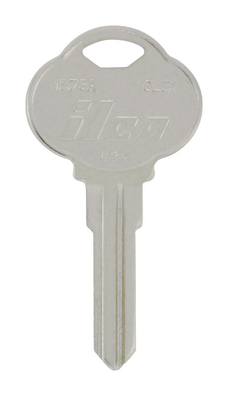 HILLMAN KeyKrafter Automotive Key Blank 187 Double For Club Steering Wheel Silver (Pack of 4)