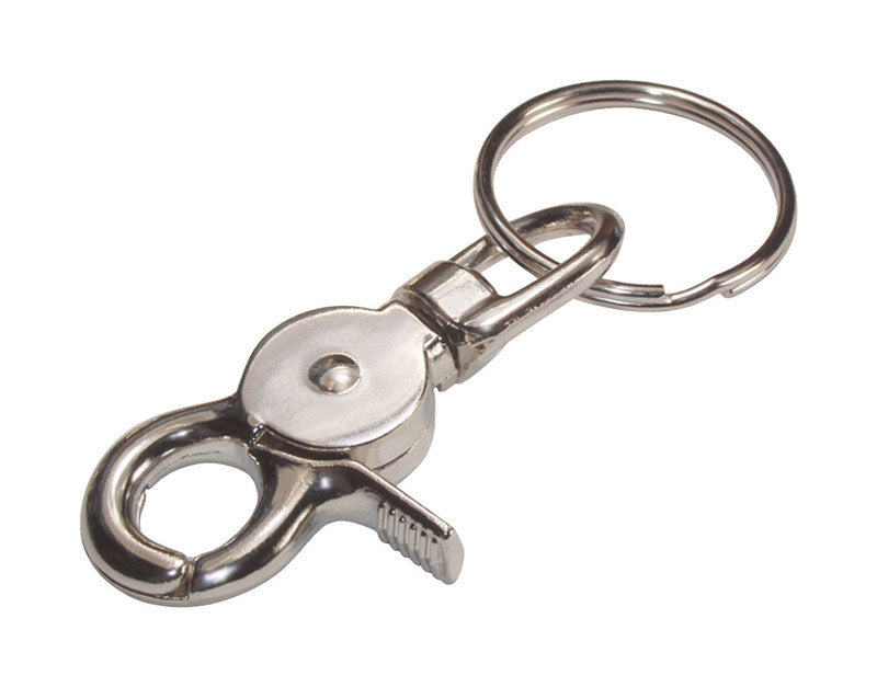 HILLMAN Metal Silver Clips/Snap Hooks Trigger Snap Keychain
