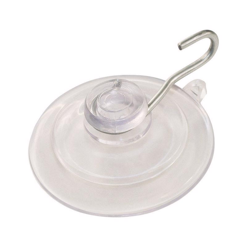 HILLMAN Medium Nickel Plated Clear Metal/Plastic 2 in. L Cup Hook 3 lb 1 pk (Pack of 72)