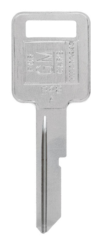 HILLMAN Traditional Key Automotive Key Blank Single For GM Silver (Pack of 10)