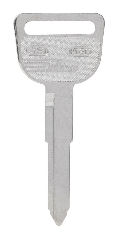 HILLMAN Llave en blanco automotriz tradicional doble para Honda plateada (Paquete de 10)