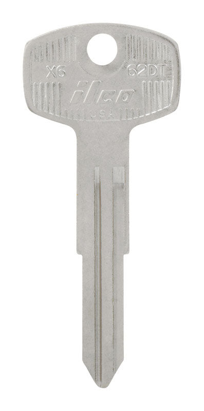 HILLMAN Traditional Key Automotive Key Blank Double For Nissan Silver (Pack of 10)