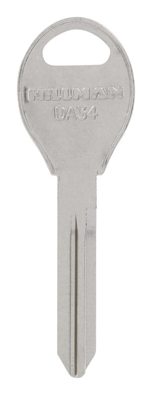 HILLMAN Traditional Key Automotive Key Blank Double For Nissan Silver (Pack of 10)