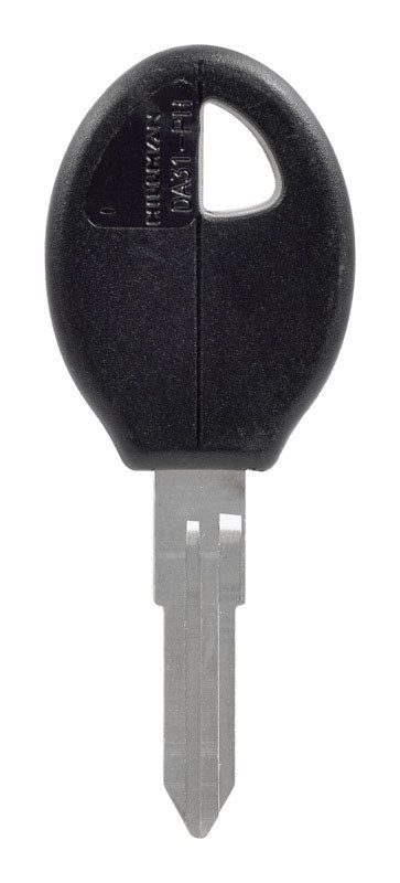 HILLMAN Traditional Key Automotive Key Blank Double For Nissan Black/Silver (Pack of 5)