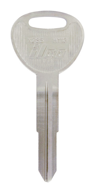 HILLMAN Traditional Key Automotive Key Blank Double For Hyundai Silver (Pack of 10)