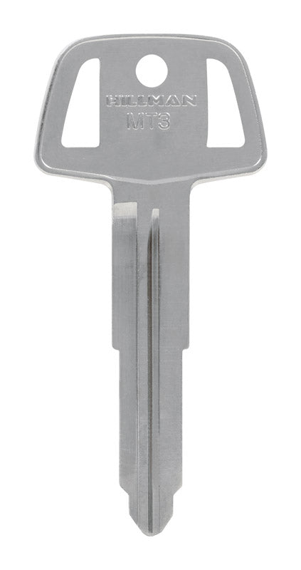 HILLMAN Traditional Key Automotive Key Blank Double For Mitsubishi Silver (Pack of 10)