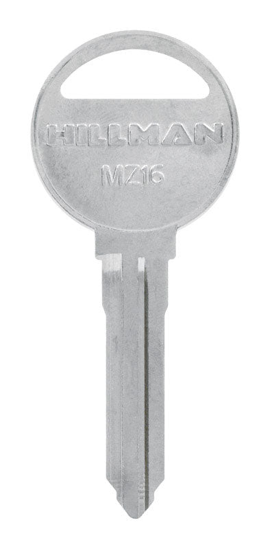 HILLMAN Traditional Key Automotive Key Blank Double For Mazda Silver (Pack of 10)