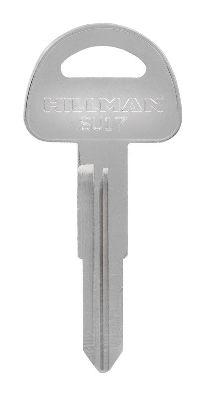 HILLMAN Traditional Key Automotive Key Blank Double For Suzuki Silver (Pack of 10)