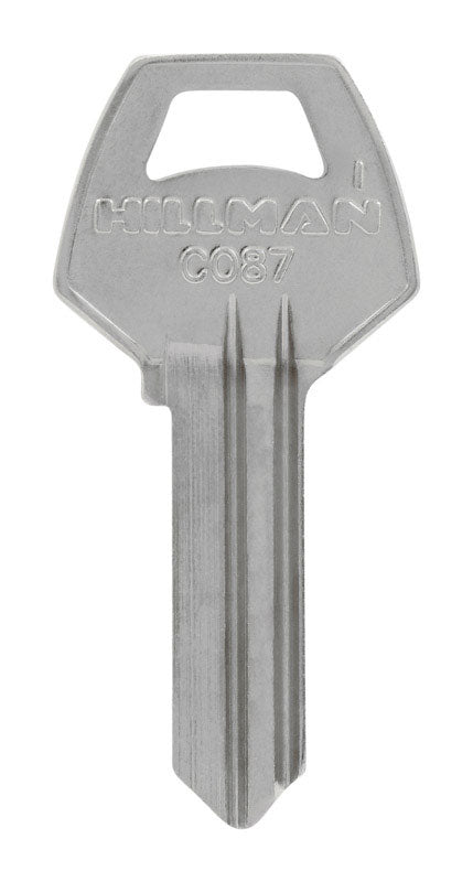HILLMAN Traditional Key Automotive Key Blank Single For Corbin Silver (Pack of 10)