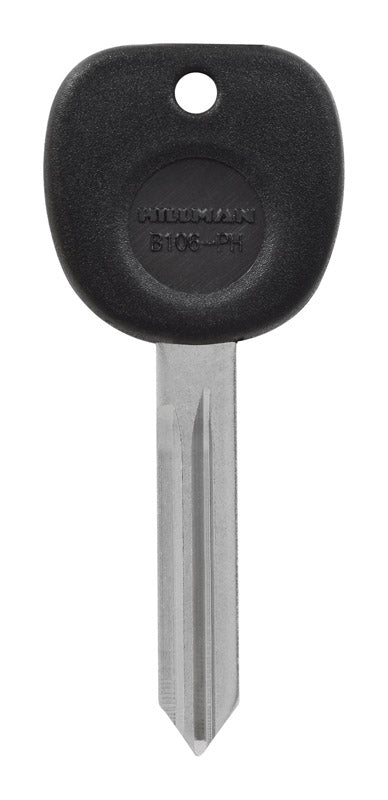 HILLMAN Traditional Key Automotive Key Blank Double For GM Black/Silver (Pack of 5)