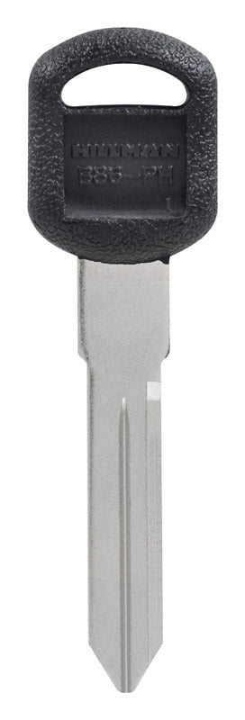 HILLMAN Traditional Key Automotive Key Blank Double For GM Black/Silver (Pack of 5)