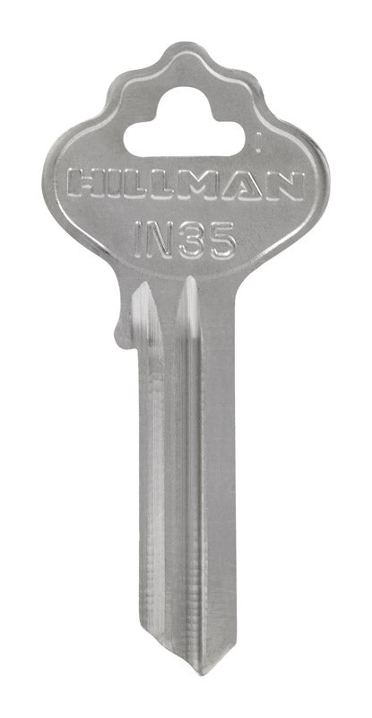 HILLMAN IN35 House/Office Universal Key Blank Single Silver (Pack of 10)