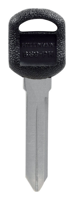 HILLMAN Traditional Key Automotive Key Blank Double For GM Black/Silver (Pack of 5)