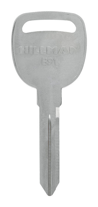 HILLMAN Traditional Key Automotive Key Blank Double For GM Silver (Pack of 10)