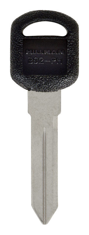 HILLMAN Traditional Key Automotive Key Blank Double For GM Black/Silver (Pack of 5)