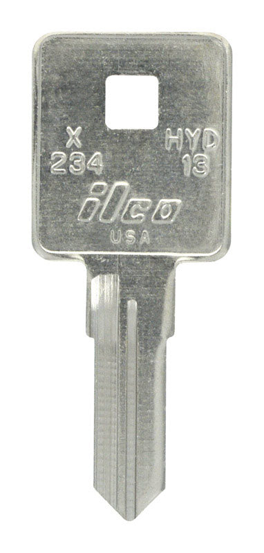 HILLMAN Traditional Key Motorcycle Key Blank HYD-13 Double For Harley Silver (Pack of 10)