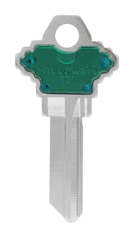 HILLMAN ColorPlus House/Office Key Blank Single Green (Pack of 5)