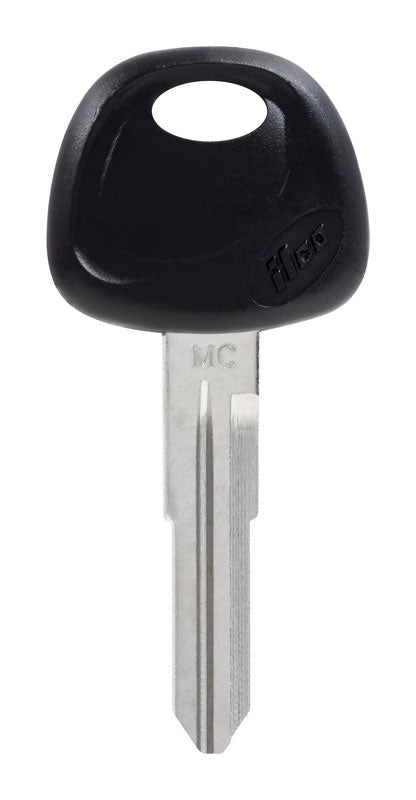 HILLMAN Traditional Key Automotive Key Blank Double For Hyundai Black/Silver (Pack of 5)