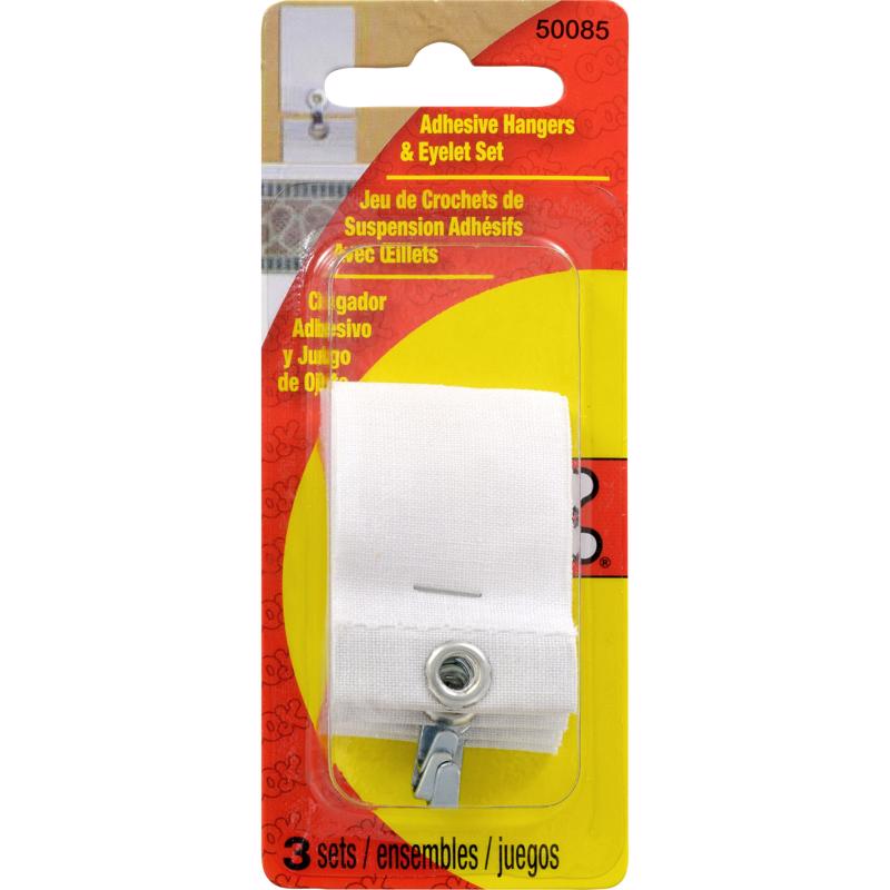 HILLMAN OOK White Hanger Adhesive Hangers 1 lb 3 pk (Pack of 12)