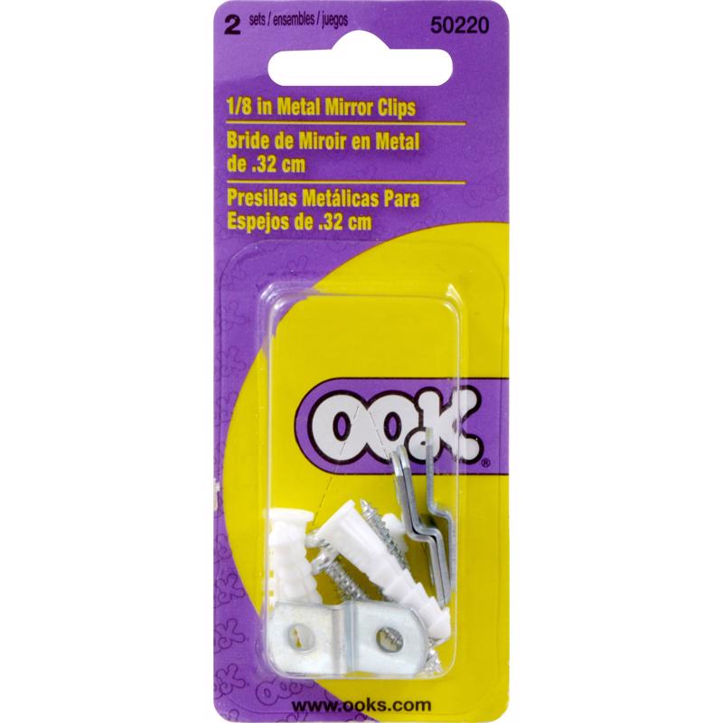 HILLMAN OOK Mirror Holder Clip 4 pk (Pack of 12)