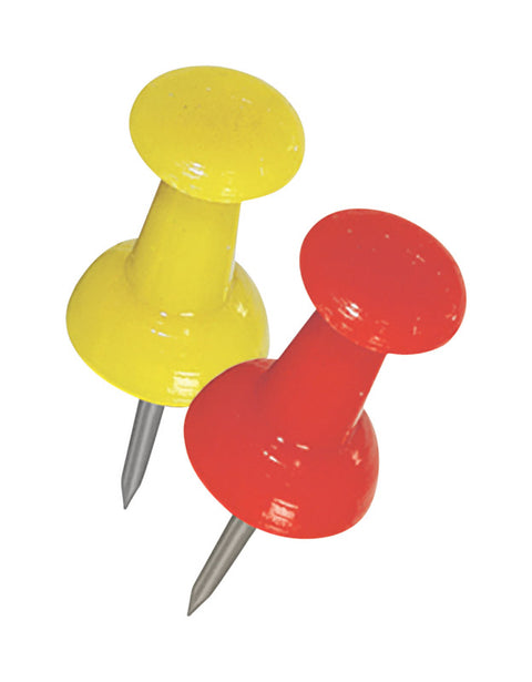 HILLMAN Assorted Push Pins 16 pk (Pack of 10)