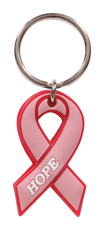 HILLMAN Breast Cancer Awareness Plastic Pink Keychain (Pack of 3)